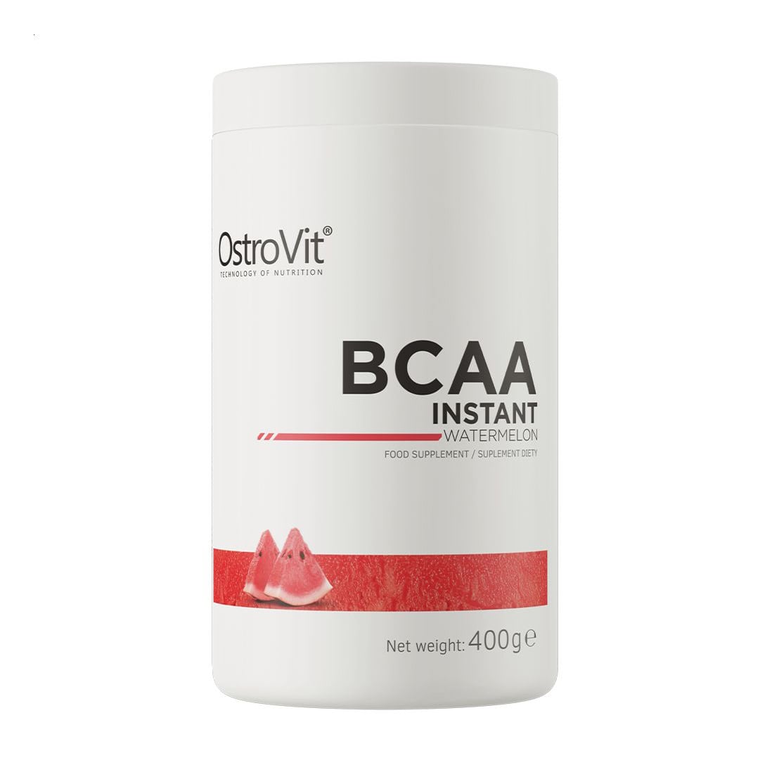Амінокислоти OstroVit BCAA Instant зі смаком кавуна, в порошку, 400 г